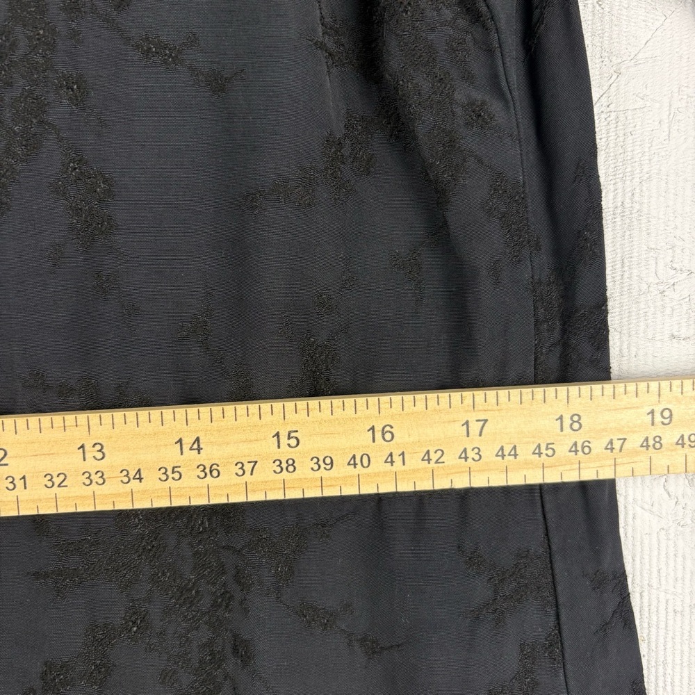 VTG CP Shades Black Embroidered Long Sleeve Sheath Dress Sz M Half Button 90s - Picture 9 of 10